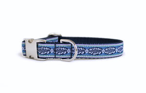 The French Collection Adrien Dog Collar in Blue