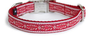 The French Collection Adrien Dog Collar in Red