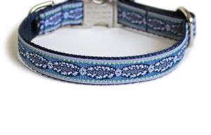 The French Collection Adrien Dog Collar in Blue