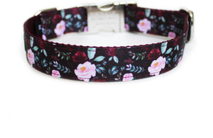 The back of the Fall Floral Dog Collar, showing the pattern repeating along the length of the collar.