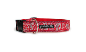 The French Collection Juliette Dog Collar in Red