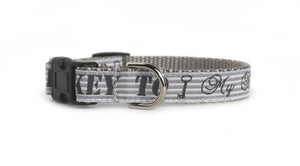  The front of the Key to My Heart Dog Collar.