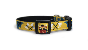 Side view of the Little Viking Dog Collar, showing the slider, which allows the collar to be adjusted for a custom fit