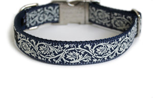 The French Collection Marseille Dog Collar in Blue