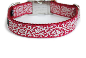 The French Collection Marseille Dog Collar in Red