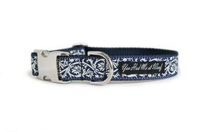 The French Collection Marseille Dog Collar in Blue