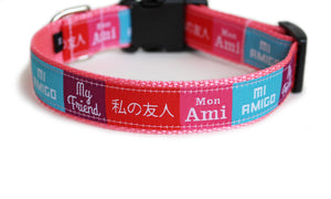 My Friend Dog Collar in Pink