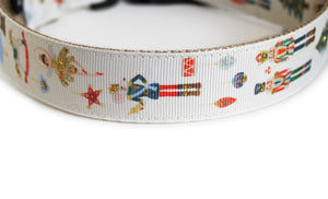 The back of the Nutcracker Dog Collar, showing the pattern repeating along the length of the collar.